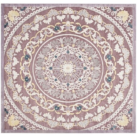 Safavieh Paradise Square Area Rug, Purple and Cream - 6 ft.-7 in. x 6 ft.-7 in. PAR644K-7SQ